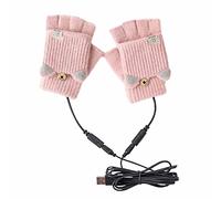 Rikay USB Heated Gloves for Women Men Winter Hands Warm USB Rechargeable Mitten Full & Half Finger Laptop Gloves Touch Screen Gloves Washable Fingerless Gloves Christmas Winter Gift