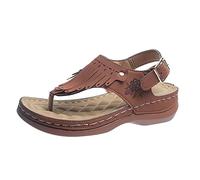 Rikay Women Orthopedic Sandals-Arch Support Flip Flops,Women's Dr.Care Orthopedic Arch Support Walking Sandals Comfortable Good Air Cushion Slip-On Walking Shoes Orthopedic Diabetic Walking Sandals