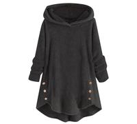 Rikay Women's Fleece Hooded Top Long Sleeve A-Line Winter Warm Teddy Fleece Jacket Pullover Tops Yes Im Cold Letter Print Hoodie Fuzzy Fluffy Women Trendy Cute Girls Casual Home Pyjamas Loose Fit