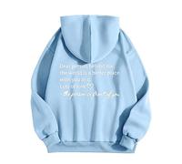 RIKAY Women's Hoodies Dear Person Behind Me Print Personalized Hoodie Oversized Sweatshirt Trendy Pullover Long Sleeve Blouse Casual Hooded Sweatershirt Tops with Drawstrings Hoodie