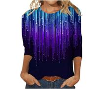 RIKAY Women's Long Sleeve Tops Sales Clearance Autumn Winter Casual Sweatshirt for Women UK Crewneck Dressy Tunic Tops Shimmer Sequin Sparkly Print Blouse Basic Pullover for Ladies