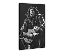 RIKCAT Bob Marley Canvas Poster Bedroom Decor Sports Landscape Office Room Decor Gift Frame-style 08x12inch(20x30cm)