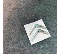 RIKCAT Car Emblem Logo Badge for Citroen C1 2008-2012,Badge Decals Front Bonnet Trunk Decorative Self adhesive Tuning ABS Car Parts,Silver