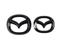 RIKCAT Car Emblem Logo Badge for Mazda 6 2018-2023,Badge Decals Front Bonnet Trunk Decorative Self adhesive Tuning ABS Car Parts,Black
