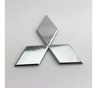 RIKCAT Car Emblem Logo Badge for Mitsubishi L200 2015-2018,Badge Decals Front Bonnet Trunk Decorative Self adhesive Tuning ABS Car Parts,Silver