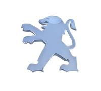 RIKCAT Car Emblem Logo Badge for Peugeot 208 2012-2019,Badge Decals Front Bonnet Trunk Decorative Self adhesive Tuning ABS Car Parts,Silver-S