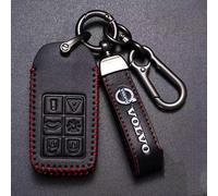 RIKCAT Car Key Cover for Volvo C30 2006 2007 2008 2009, Car Key Shell Case Key Protector Case Leather Protector Car Key Fob Cover Interior Accessories,C