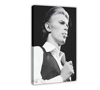 RIKCAT David Bowie Art Canvas Poster Wall Art Decor Print Picture Paintings for Living Room Bedroom Decoration Frame-style 20x30inch(50x75cm)