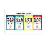 RIKCAT Emotional Management Zones Of Regulation Educational Poster Canvas Poster Bedroom Decor Sports Landscape Office Room Decor Gift Unframe-style 12x18inch(30x45cm)