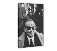 RIKCAT Jack Nicholson Poster Canvas Poster Wall Art Decor Print Picture Paintings for Living Room Bedroom Decoration Frame-style 20x30inch(50x75cm)