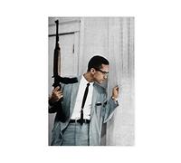 RIKCAT Malcolm X Gun Canvas Poster Wall Art Decor Print Picture Paintings for Living Room Bedroom Decoration Unframe-style 12x18inch(30x45cm)
