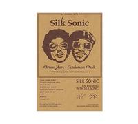 RIKCAT Silk Sonic Poster An Evening With Silk Sonic Album Cover Canvas Poster Wall Art Decor Print Picture Paintings for Living Room Bedroom Decoration Unframe-style 12x18inch(30x45cm)