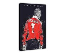 RIKCAT Soccer Player Poster David Beckham Poster Canvas Poster Wall Art Decor Print Picture Paintings for Living Room Bedroom Decoration Frame-style 08x12inch(20x30cm)