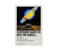 RIKCAT Tears of Fear Pop Band WANTS TO GOLE THE WORLD 1985 Canvas Poster Bedroom Decor Sports Landscape Office Room Decor Gift Unframe-style 16x24inch(40x60cm)