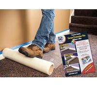 Rikdev® Self Adhesive Carpet Floor Stairs Protection Film - Heavy Duty Puncture & Water Resistant 600mm x 50m roll …
