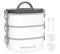 RIKDOKEN Stackable 3 Layers Containers-White