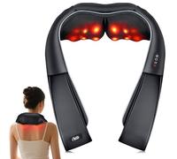 RIKE Shiatsu Neck Massager with Heat - 3D Massager for Neck, Shoulders & Back, with Power & Car Adapter, Deep Kneading Massage, Gift Idea for Men & Women