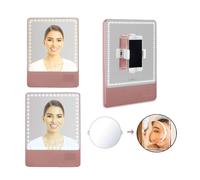 Riki Skinny Duo Lighted Mirror - Travel Makeup Mirror with Lights and 5X Magnification | Portable Mirror with Lights for Beauty On-The-Go