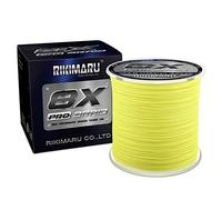 RIKIMARU Braid Pro Lemon Yellow 0.25mm Fishing Line - 277m (Pack of 8)