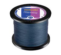 RIKIMARU Braided Fishing Line Abrasion Resistant Superline Zero Stretch&Low Memory Extra Thin Diameter Dark Gray 327Yds,25LB