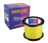 RIKIMARU FIERCENESS Braid Fishingline (Fluo-Yellow-327Yds, 80LB(0.45mm)-8 Strands)