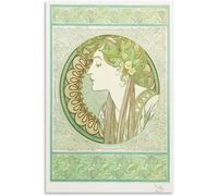 Rikin Liuff Alphonse Mucha Poster《Laurel》Wall Art Alphonse Mucha Pints Alphonse Mucha Canvas Painting Retro Picture for Home Wall Decor 40x65cmx1 No Frame
