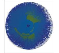 Rikin Liuff Damien Hirst Canvas Painting Blue Circular Poster Abstract Wall Art Vintage Damien Hirst Prints for Home Wall Decor Pictures 40x40cm Frameless