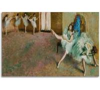 Rikin Liuff Edgar Degas Posters《Before The Ballet》Canvas Painting Edgar Degas Wall Art Abstract Prints Retro Picture for Living Room Wall Decor 30x40cm Unframed