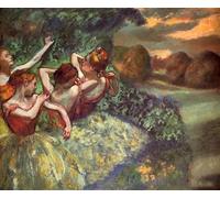 Rikin Liuff Four Dancers by Edgar Degas Poster and Prints Abstract Wal Art Edgar Degas Dance Girl Painting Canvas for Home Picture Decor 50x50cmx1 Frameless