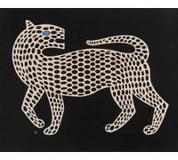 Rikin Liuff Modern Victor Vasarely Poster《Leopard》Painting Victor Vasarely Wall Art Abstract Canvas Prints for Pop Home Wall Decor Picture 40x65cm Frameless