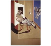 Rikin Liuff Seated Figure by Francis Bacon Poster and Prints Francis Bacon Abstract Wall Art Retro Canvas Painting for Home Picture Decor 40x55cmx1 Frameless