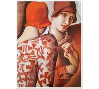 Rikin Liuff Sharing Secrets Poster by Tamara de Lempicka Canvas Painting Tamara de Lempicka Prints Aesthetic Wall Art for Home Picture Decor 40x50cm Frameless