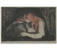 Rikin Liuff Vampire by Edvard Munch Poster Abstract Wall Art Picture Edvard Munch Painting and Painting Pop Prints for Bedroom Wall Decor 16x20in Frameless