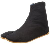 Rikio Air Tabi Fit Japanese Tabi Shoes with 5 Clips and Cushioning, black, 24.5cm JP