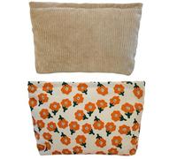 RIKMOXR MAKYE UP BAG, brown, Flower Makeup Bag