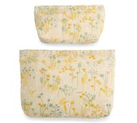 RIKMOXR MAKYE UP BAG, Yellow, Flower Makeup Bag