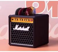 RIKOLOL Marshall-Style Guitar Pick Holder - 6-Slot Square Storage Case for 2.0mm Celluloid Picks (4.2x4.2x4.2cm)