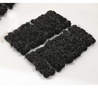 Rikyo 144pcs Black Mini Artificial Rose Flower Heads and Soft Stem, 25mm PE