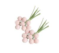 Rikyo 18 Stems Fake Flowers Billy Balls,10“ Artificial Billy Button Bouquet Flower Bouquet,Permanent Flower Craspedia for Crafts Wreath, Wedding Party Centerpieces Decor,Holiday Store(Pink)