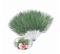 Rikyo 20Pcs Green Artificial Palm Leaves Stems,Fake Tropical Plant Frond | 19" Fronds Faux Green Leaves for Hawaii Theme, Barbecue Party,Vase Filler,Table Centerpieces,Floral Arrangement Garden Decor