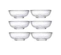 Rikyo 6 Pcs Sake Tea Cups,Heat Resistant Glass Teacup,Mini Espresso Cups,Kung Fu Tea Set,Small Chinese Tea Cup,50ml 1.69 Oz No Handles,Handmade Japanese Cold Sake Sushi Wine Tea Cup (Style A)