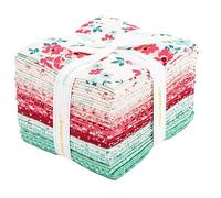 Riley Blake Berry & Sage Fat Quarter Bundle by Lori Holt Bee in My Bonnet and It’s Sew Emma | 21 Piece Precut Fabric Bundle | Vintage Floral, Calico & Plaid Cotton Fabric Bundle