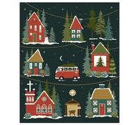 Riley Blake Christmas is in Town Panel by Sandy Gervais, Perfect for Quilting, Apparel, DIY Crafting, and Home Decor.
