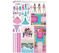 Riley Blake Collection of Barbie-Themed Merchandise, Including 5” Stackers, Rolies, Panels, and More… (Barbie Girl Dream House Panel)