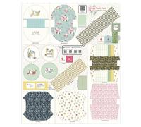 Riley Blake Cottage Pouch Panels by Minki Kim | DIY Quilting Fabric Panel to Sew 3 Zipper Pouches | 35.5" x 43.5" (Cottage Pouch Panel)