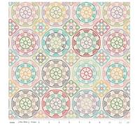 Riley Blake Designs Chunky Thread Crochet Circles Wide Quilt Back Fabric 108” Wide by Lori Holt Bee in My Bonnet | 108” x 107.5” Extra Wide Backing for Quilts, Sewing, Home Decor
