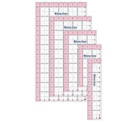 Riley Blake Designs - Cute Cut Ruler by Lori Holt - Rectangular Ruler Pack - (1.5x6.5), (2.5x4.5), (3.5x6.5), (4.5x8.5), (5.5x10.5)
