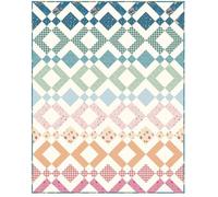Riley Blake Designs Minki Kim Bloom Way Quilt Pattern | Beginner-Friendly | Finished Quilt Size 48" x 60" | Easy Patchwork Pattern for Quilting, DIY Home Décor & Handmade Gifts
