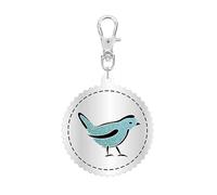 Riley Blake Designs RBD Quilty Bird Charm - 1.5" Enamel Charm for Zipper Pulls, Keychains, or Scissor Fobs