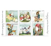 Riley Blake Egg Hunt Large Fabric Patch Panel by J. Wecker Frisch | Vintage Easter Egg Quilt Panel | 23.5" x 43.5"